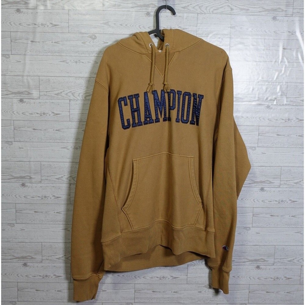 Champion Reverse Weave Men's size medium Tan Hoodie
